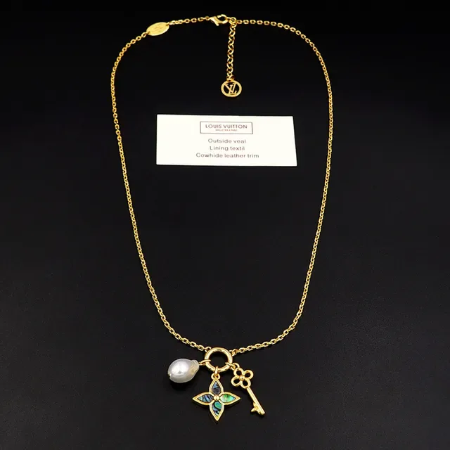 Louis Vuitton Multi-Charm Layered Gold-Tone Necklace 10