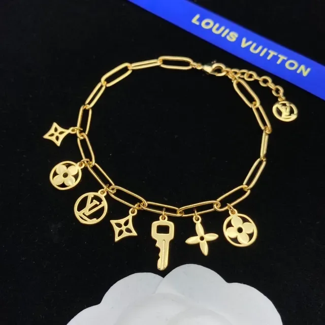 Louis Vuitton Multi-Charm Paperclip Link Necklace 4