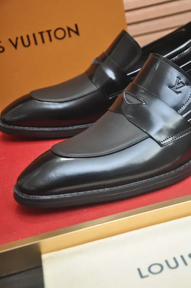 Louis Vuitton Penny Loafer Black Patent Leather Moc-Toe Loafers 2