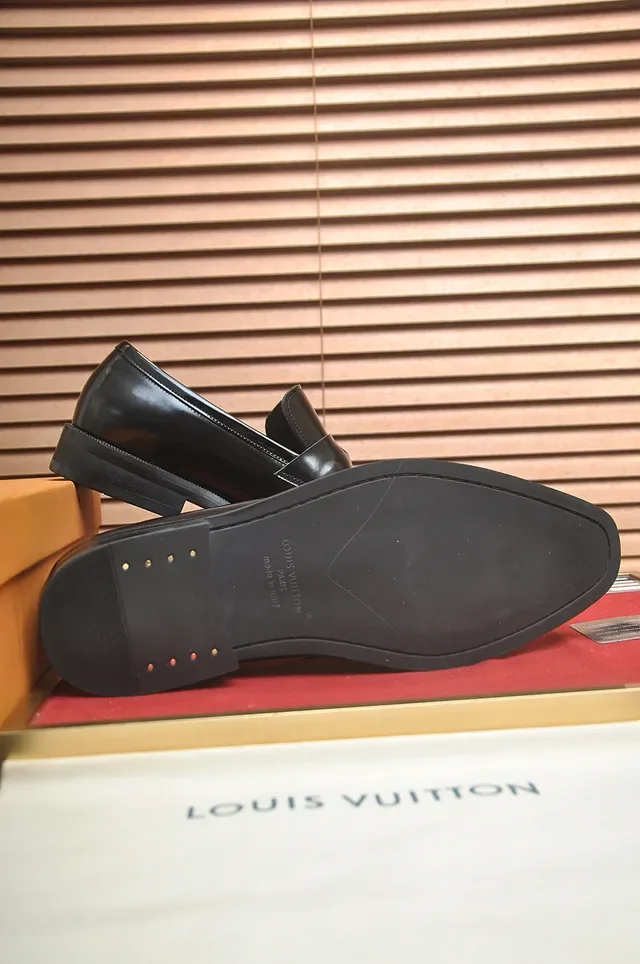 Louis Vuitton Penny Loafer Black Patent Leather Moc-Toe Loafers 3