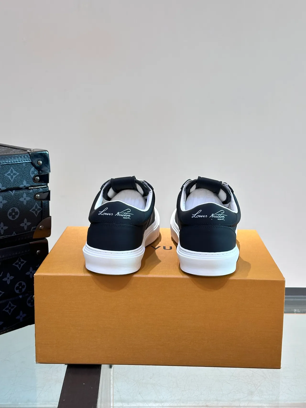 Louis Vuitton Run Away Black and White Floral Motif Lifestyle Sneakers 3