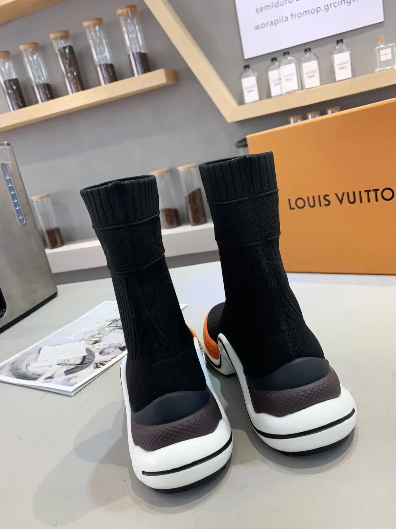 Louis Vuitton Run Away Black Orange White Lifestyle Sneakers 2