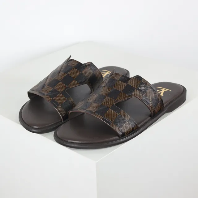 Louis Vuitton Run Away Marrom Monogram Canvas dupla tira sandálias casuais 2
