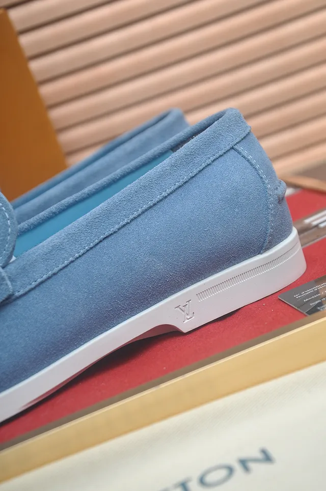 Louis Vuitton Run Away Light Blue Suede Loafers 2