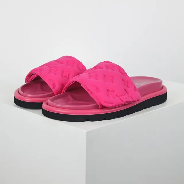 Louis Vuitton Run Away Pink Monogram Slippers 2