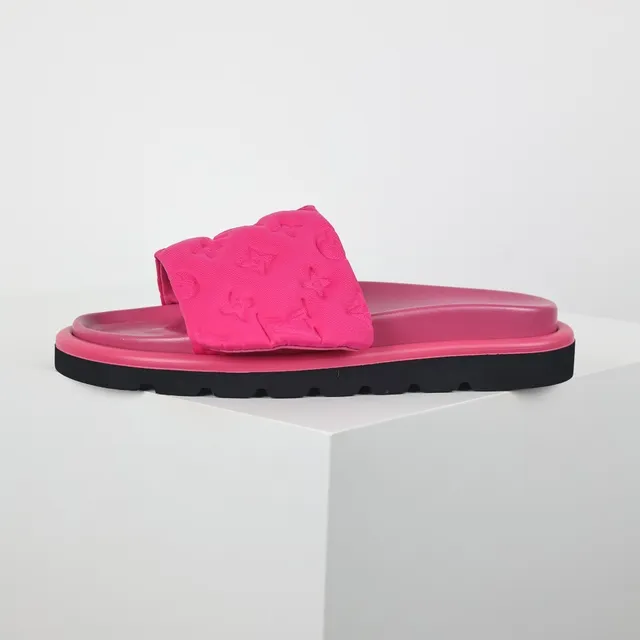 Louis Vuitton Run Away Pink Monogram Slippers 9