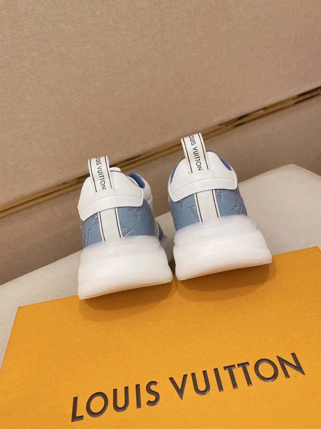 Louis Vuitton Run Away White and Light Blue Lifestyle Sneakers 2