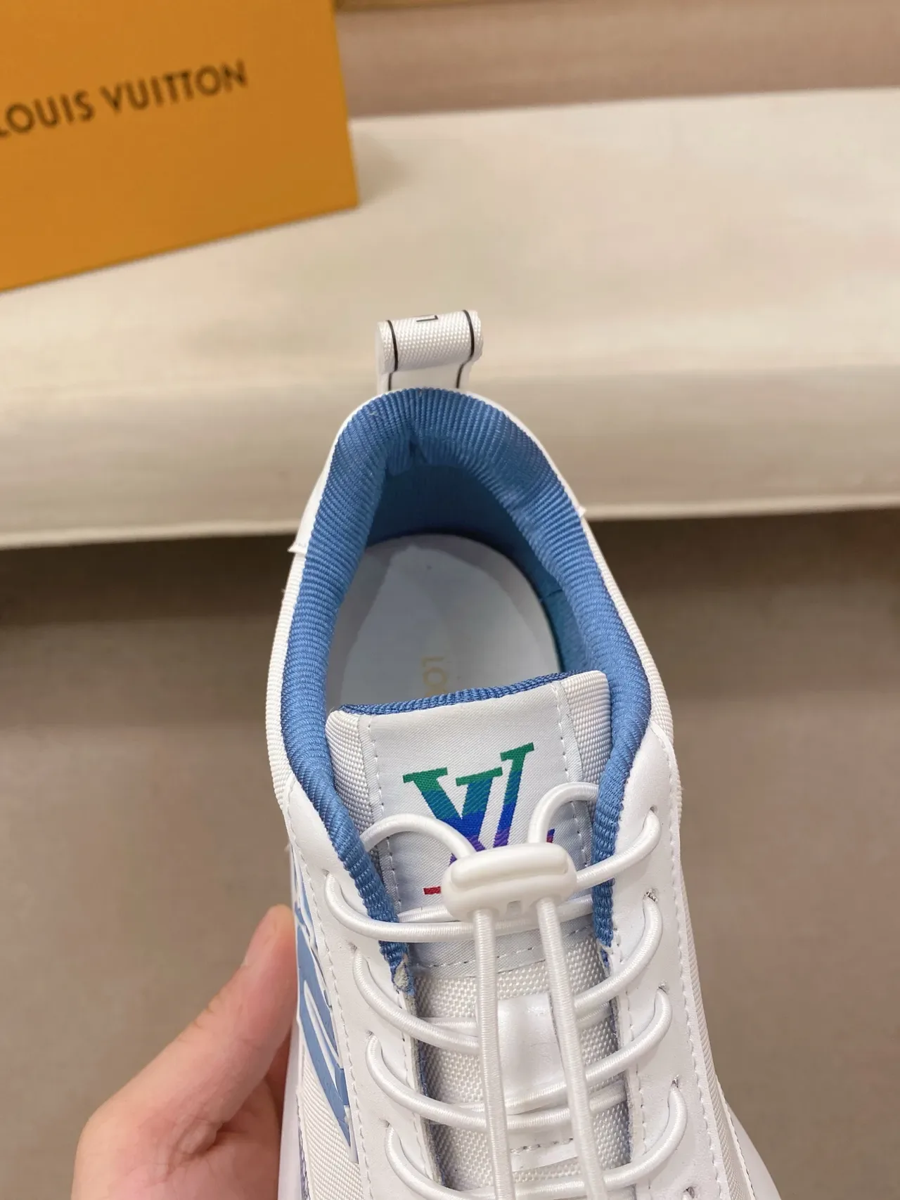 Louis Vuitton Run Away White and Light Blue Lifestyle Sneakers 3