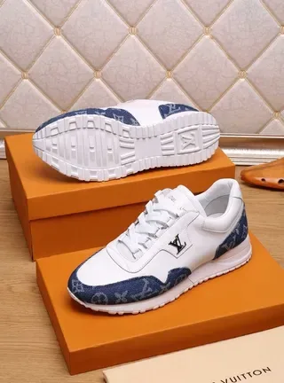Louis Vuitton Run Away White and Navy Monogram Lifestyle Sneakers 3