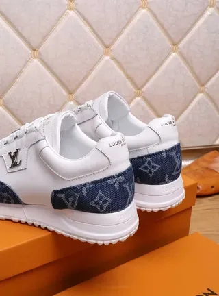 Louis Vuitton Run Away White and Navy Monogram Lifestyle Sneakers 4