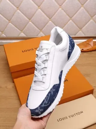 Louis Vuitton Run Away White and Navy Monogram Lifestyle Sneakers 5