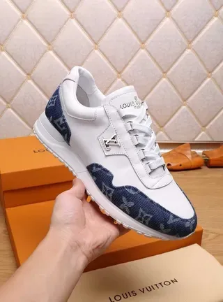 Louis Vuitton Run Away White and Navy Monogram Lifestyle Sneakers 6