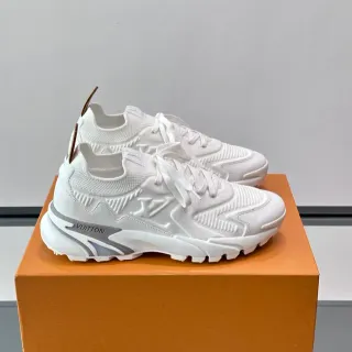 Louis Vuitton Run Away White حذاء رياضي سميك مغزول