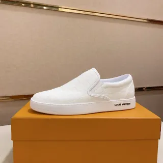Louis Vuitton Run Away White Quilted Slip-On Lifestyle Sneakers
