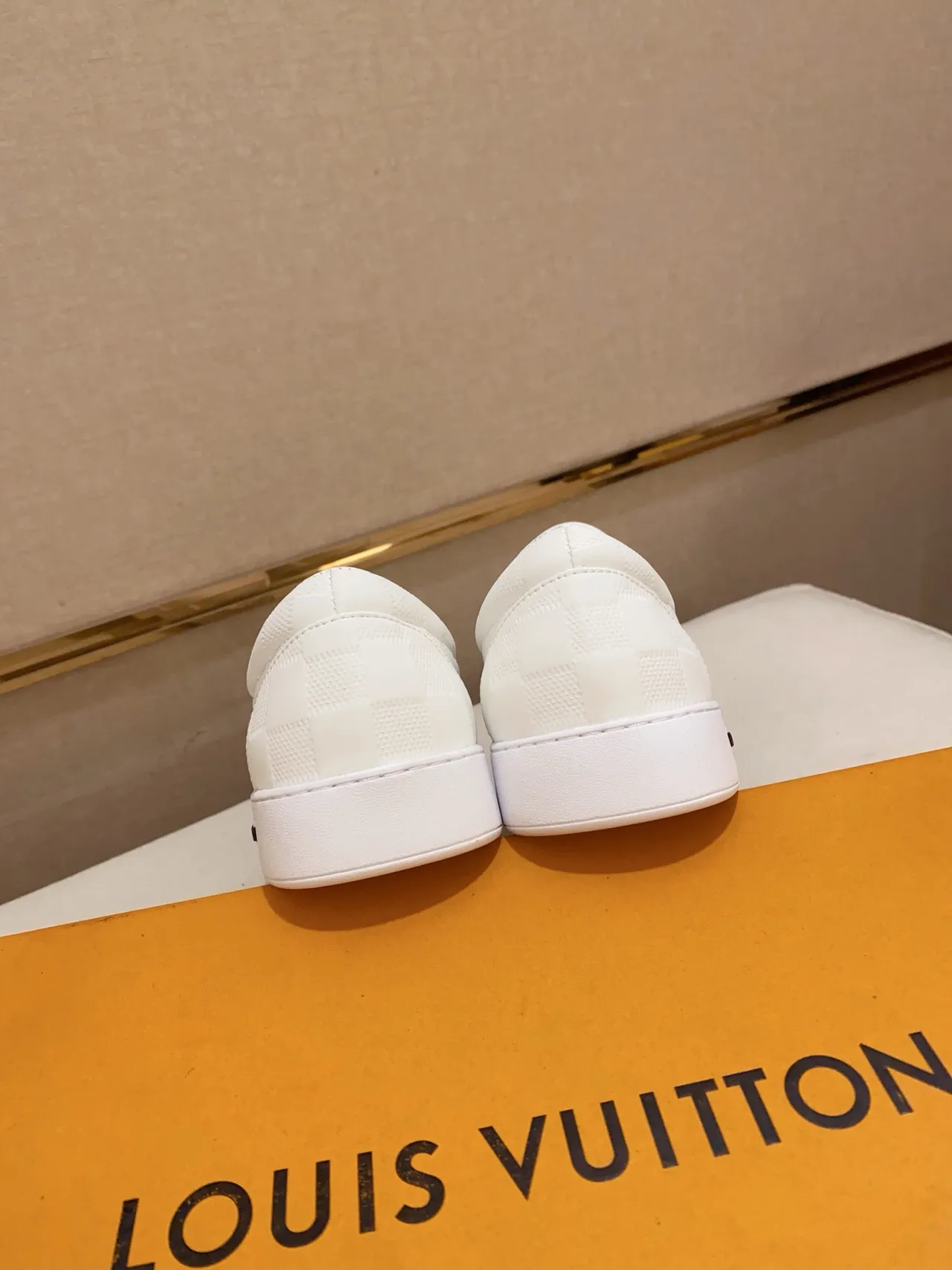 Louis Vuitton Run Away White Quilted Slip-On Lifestyle Sneakers 3