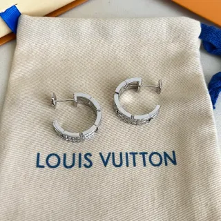 Louis Vuitton Segmented Pavé Hoop Earrings