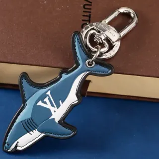 Louis Vuitton Shark Charm Blue White Leather Appliqué Crossbody Bag