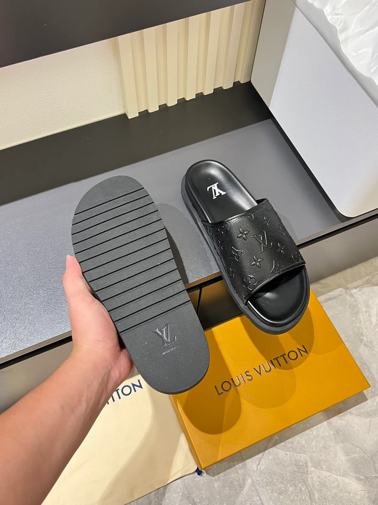 Louis Vuitton Slide Monogram Embossed Slippers 3
