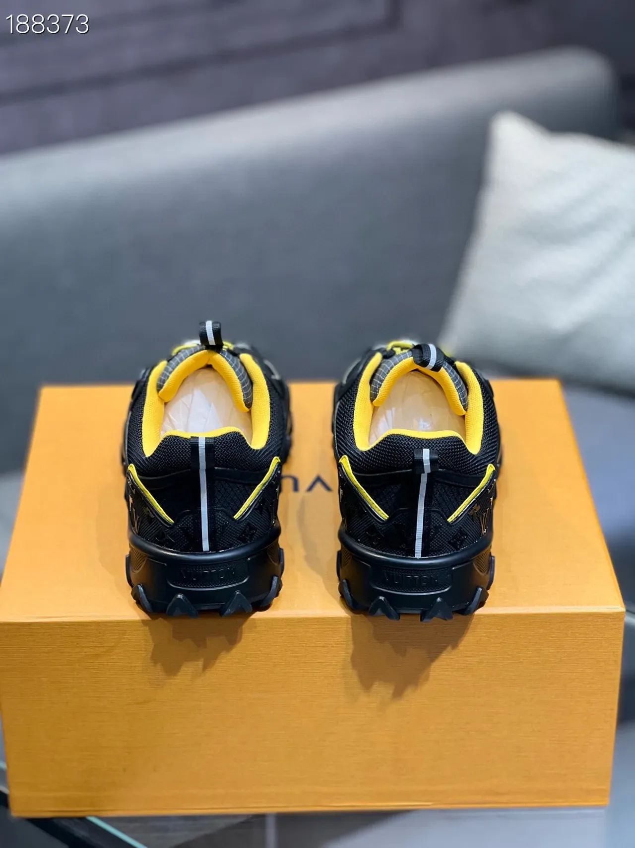 Louis Vuitton Trail Black Yellow Mesh Lifestyle Sneakers 2