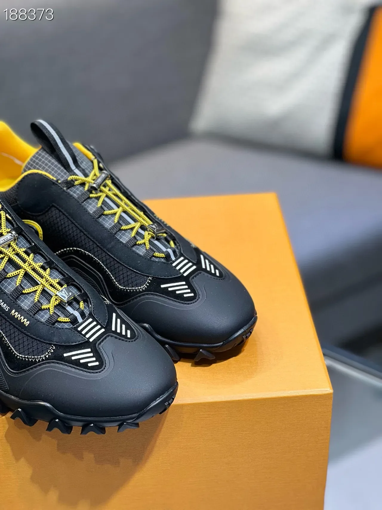 Louis Vuitton Trail Black Yellow Mesh Lifestyle Sneakers 5