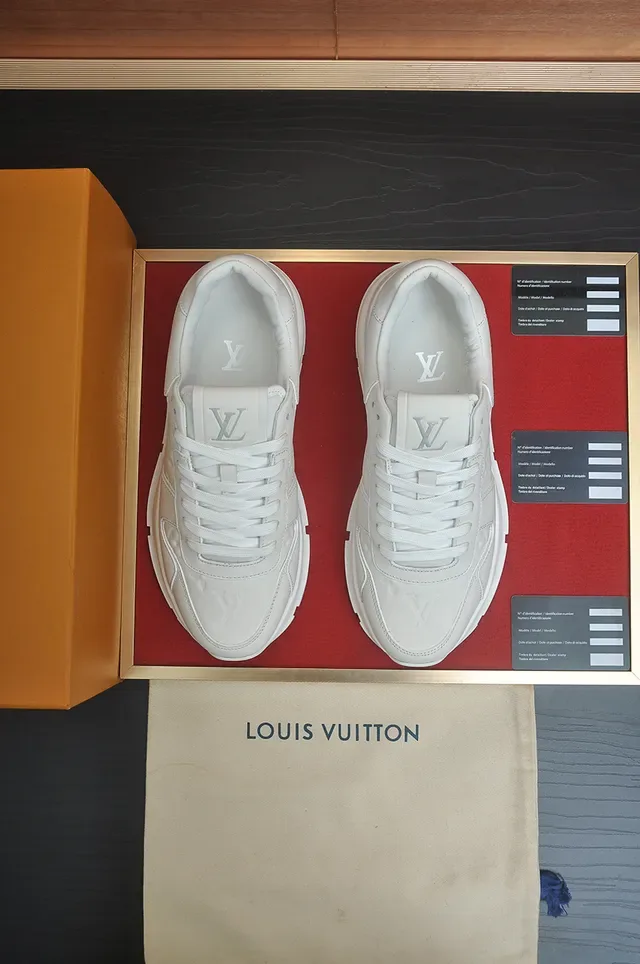 Louis Vuitton White Monogram-Embossed Leather Sculpted Chunky Sole Lifestyle Sneakers 5