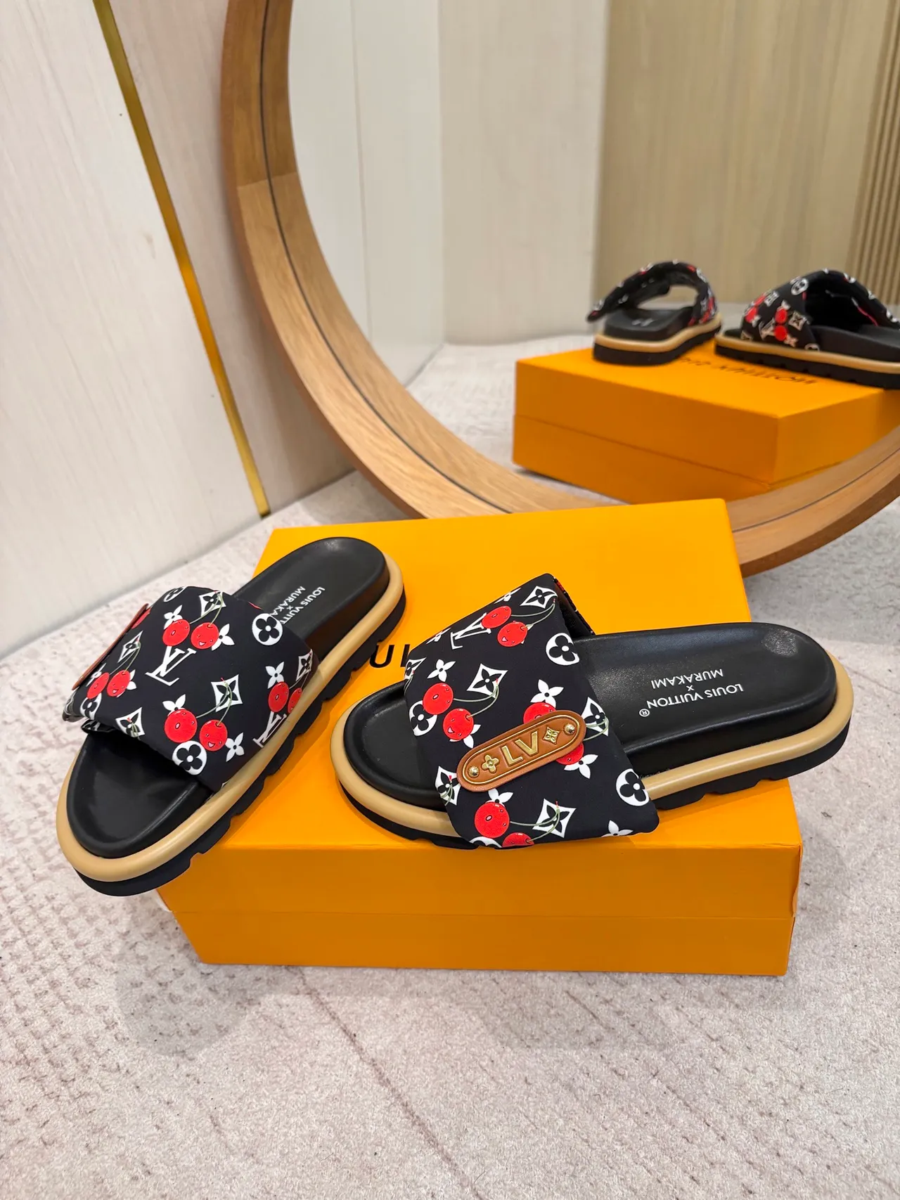 Louis Vuitton x Murakami Cherry Monogram Slipper 2