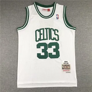Mitchell & Ness Hardwood Classics 1985-86 Larry Bird Boston Celtics White Green Jersey