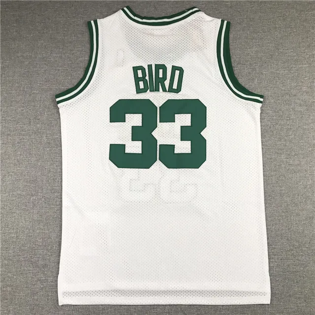 Mitchell & Ness Hardwood Classics 1985-86 Larry Bird Boston Celtics White Green Jersey 3