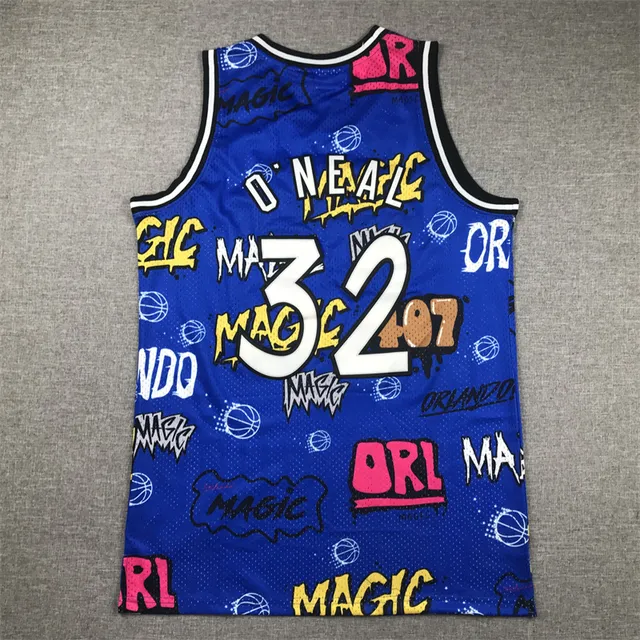 Regata Mitchell & Ness Hardwood Classics Orlando Magic Shaquille O'Neal azul grafite 2