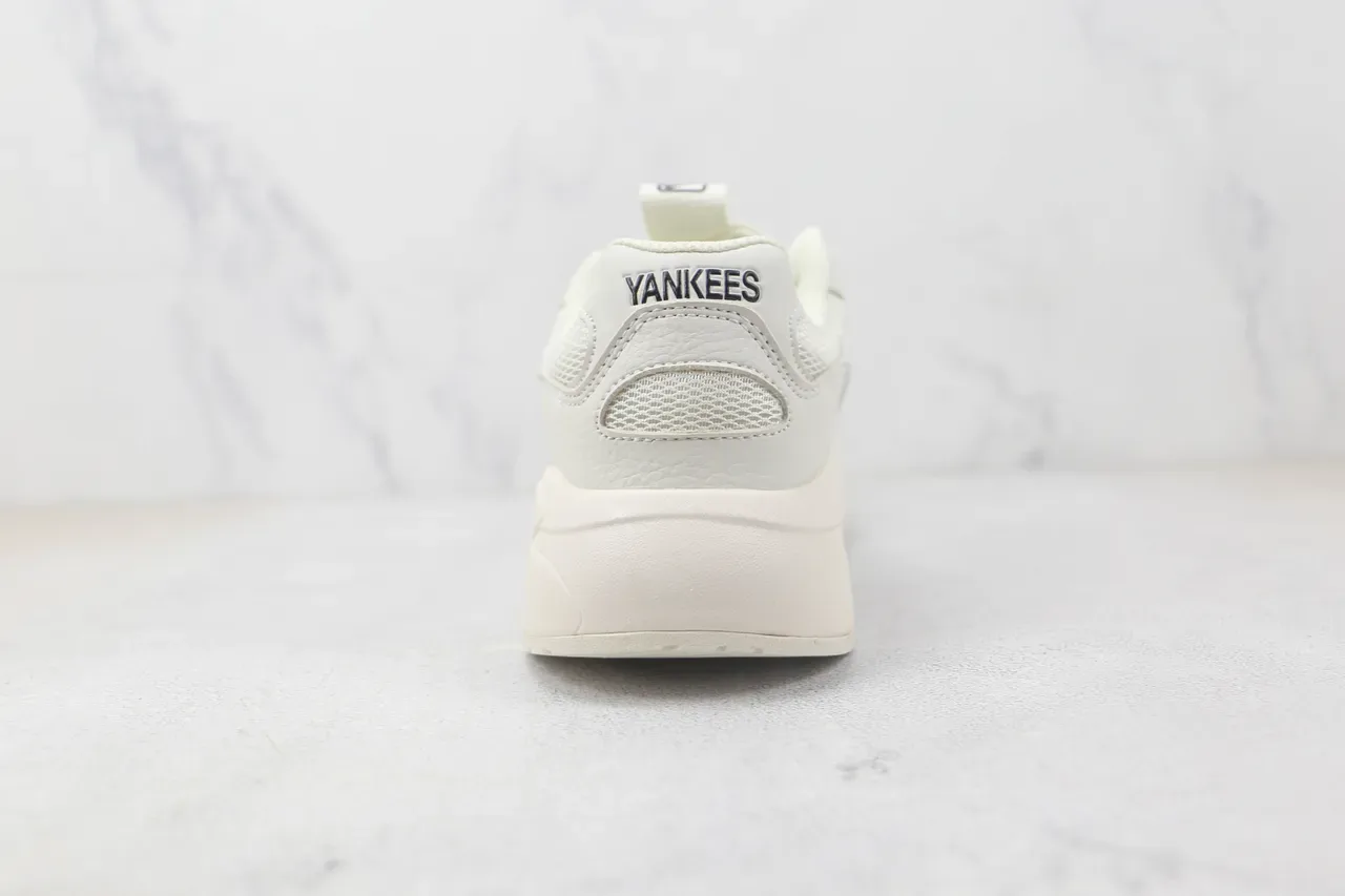 Mitchell & Ness Team Logo White Monochrome Interlocking NY Chunky Sneakers 9