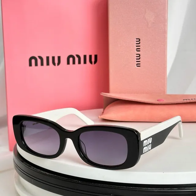 Miu Miu Rectangular Gradient Lens Sunglasses 5