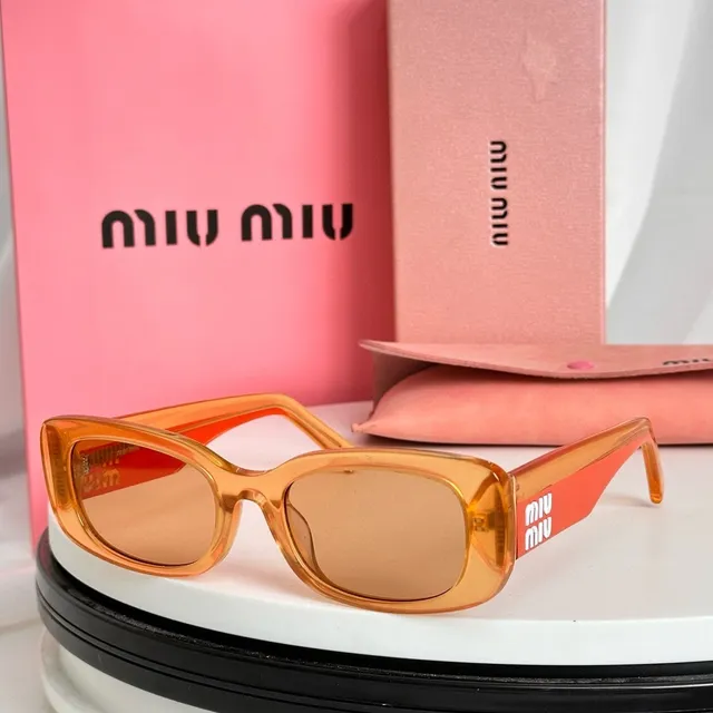 Miu Miu Rectangular Gradient Lens Sunglasses 6