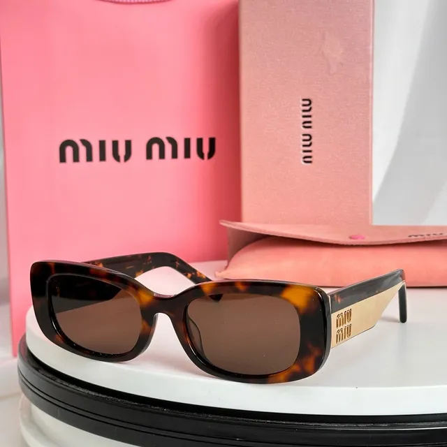 Miu Miu Rectangular Gradient Lens Sunglasses 7
