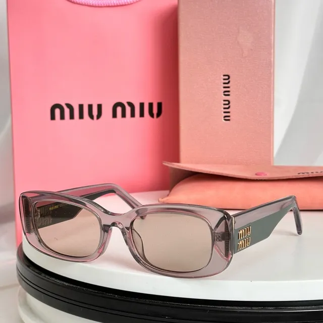 Miu Miu Rectangular Gradient Lens Sunglasses 9