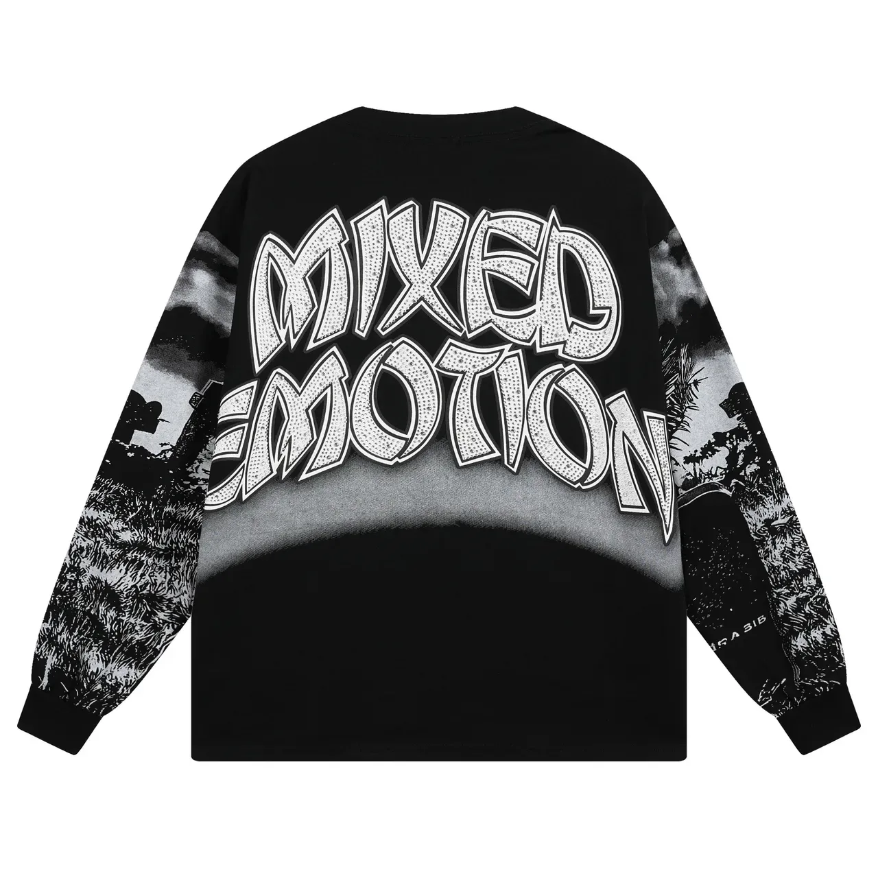 تيشيرت بأكمام طويلة بطباعة جرافيك Emotion Mixed Emotion 3