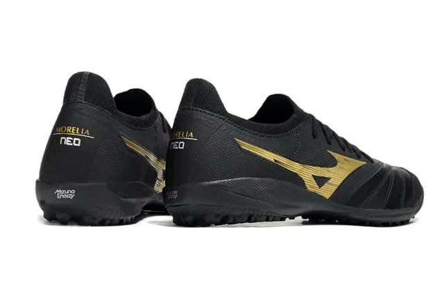 Mizuno Black Gold Low-Cut Chaussures de Football Tige Cuir-Synthétique pour Gazon Artificiel 5