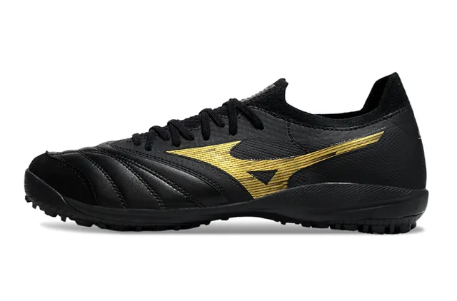 Mizuno Black Gold Low-Cut Chaussures de Football Tige Cuir-Synthétique pour Gazon Artificiel 7