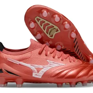 Mizuno Morelia Neo Metallic Red Firm-Ground Soccer Shoes