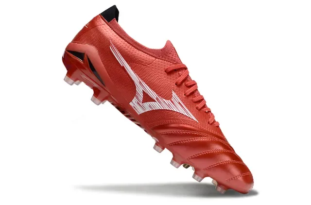 Mizuno Morelia Neo Metallic Red Firm-Ground Soccer Shoes 3