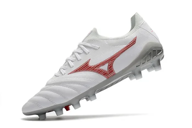 Mizuno Morelia Neo White and Red Firm-Ground Soccer Shoes 4