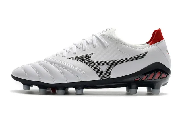 Mizuno Morelia Neo White and Red Firm-Ground Soccer Shoes 20
