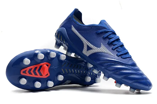 Mizuno Morelia Neo White and Red Firm-Ground Soccer Shoes 22