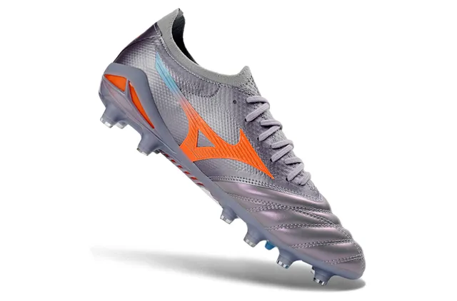 Mizuno Argent Rouge Métallique Empeine Synthétique Avant-Pied Matelassé Surface Ferme Chaussures de Soccer 8
