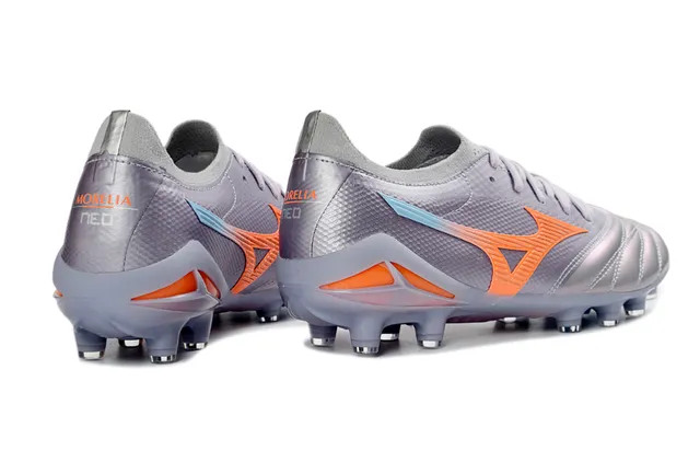Mizuno Argent Rouge Métallique Empeine Synthétique Avant-Pied Matelassé Surface Ferme Chaussures de Soccer 11