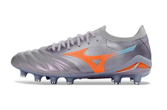Mizuno Argent Rouge Métallique Empeine Synthétique Avant-Pied Matelassé Surface Ferme Chaussures de Soccer 14