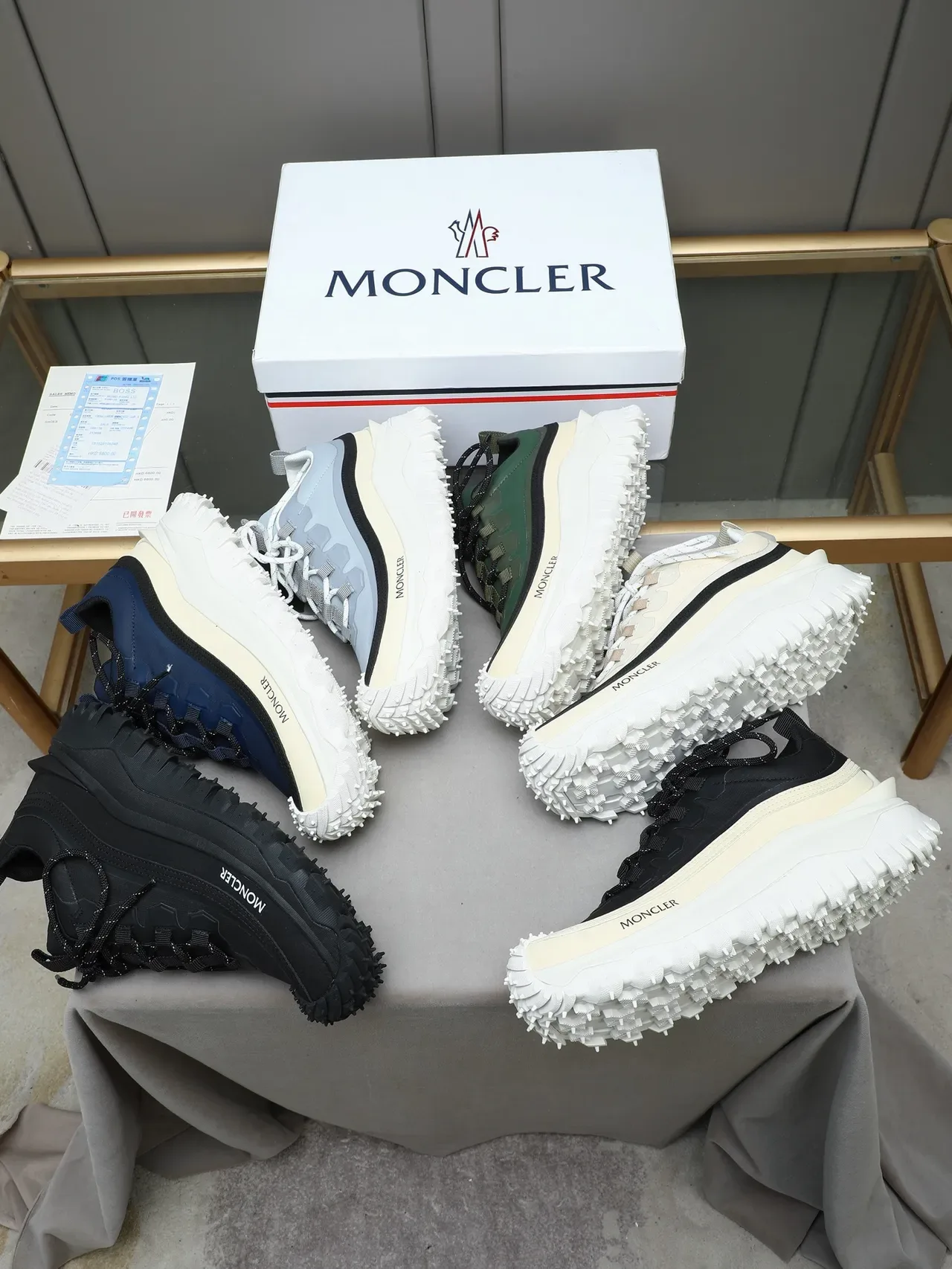Moncler Grenoble Black Platform Sole Chunky Sneakers 2