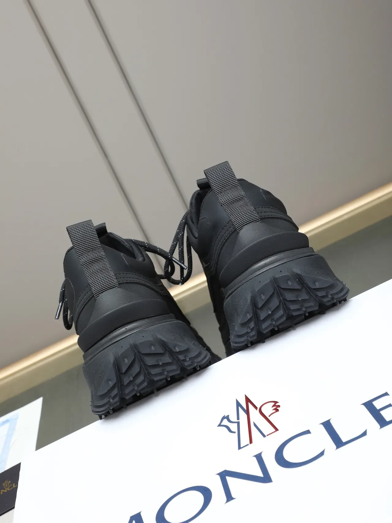 Moncler Grenoble Black Platform Sole Chunky Sneakers 4