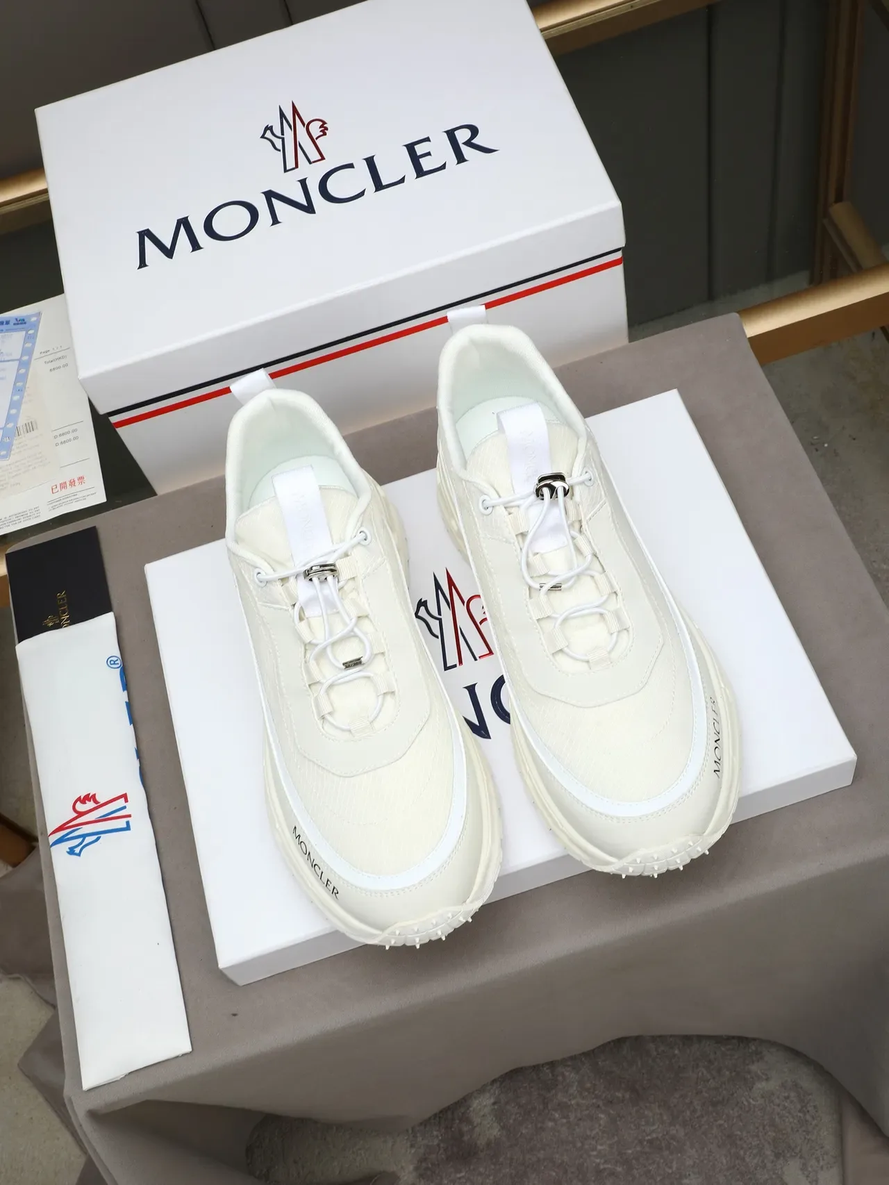 Moncler White Chunky Sole Lifestyle Sneaker 3