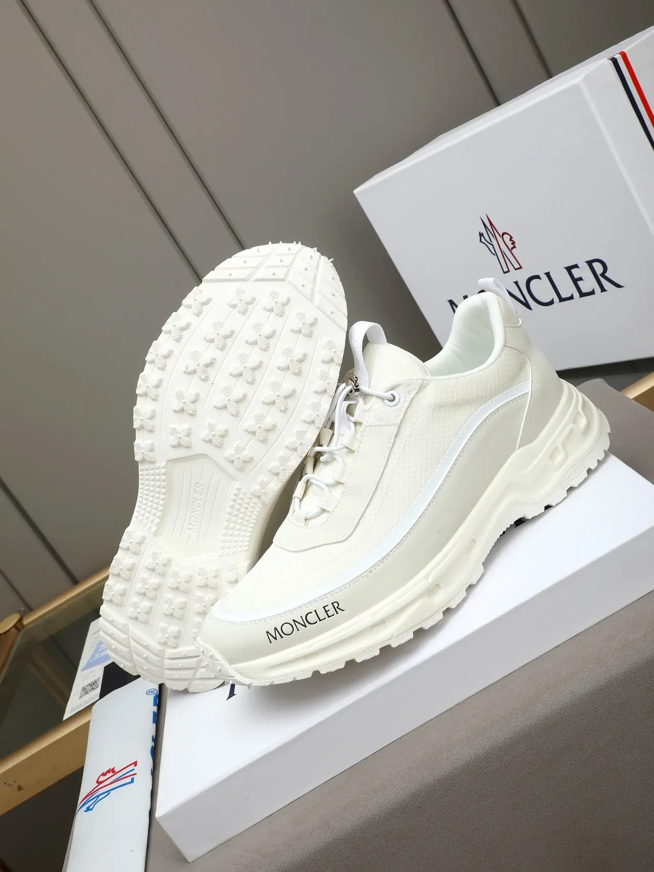 Moncler White Chunky Sole Lifestyle Sneaker 5