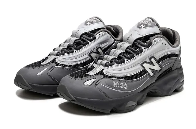 New Balance 1000 Gris Noir Sneakers Chunky 2